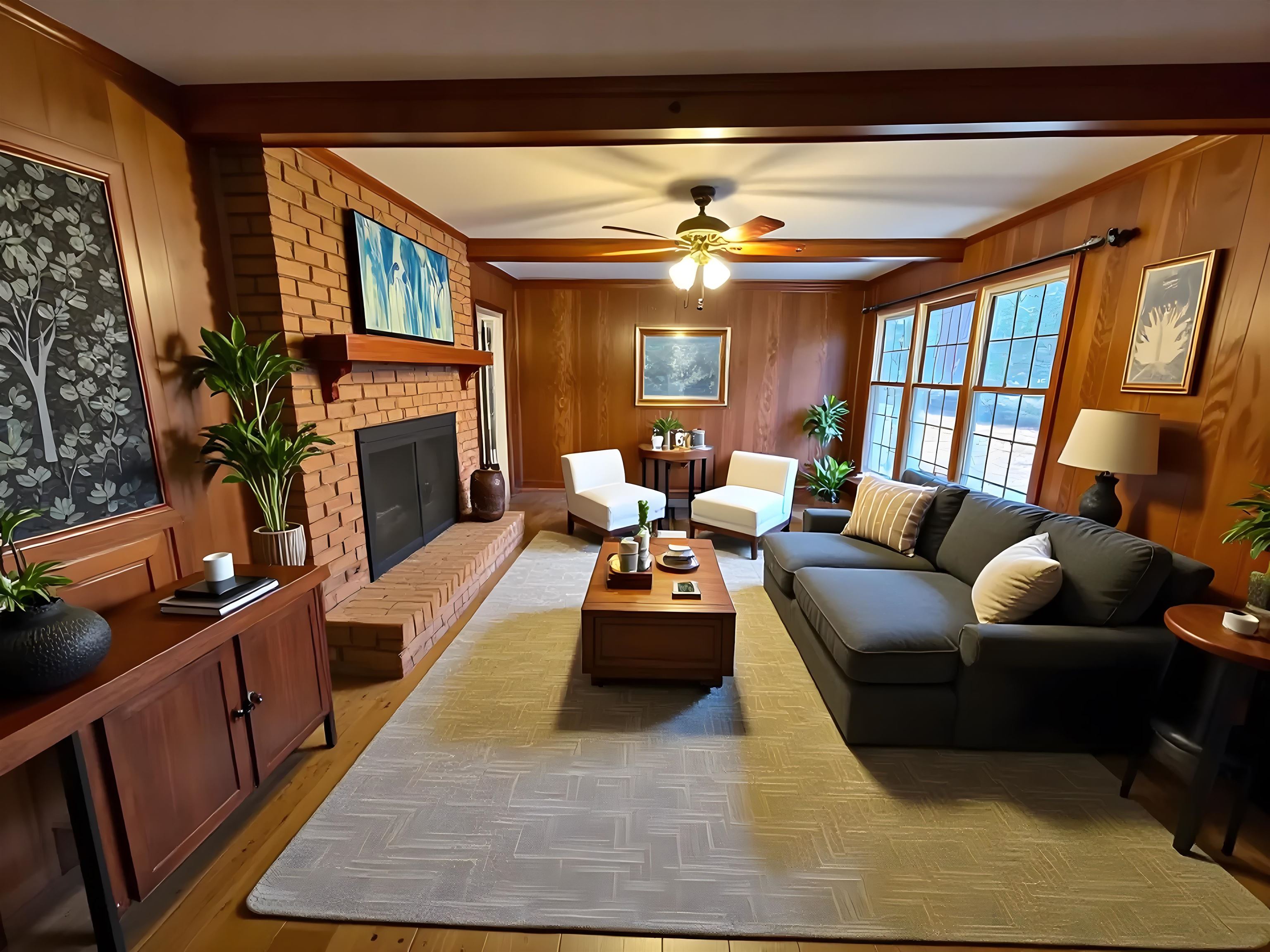 5575 Walnut Grove Road Memphis, TN 38120 - Photo 18 of 36 a living room with furniture and a large window