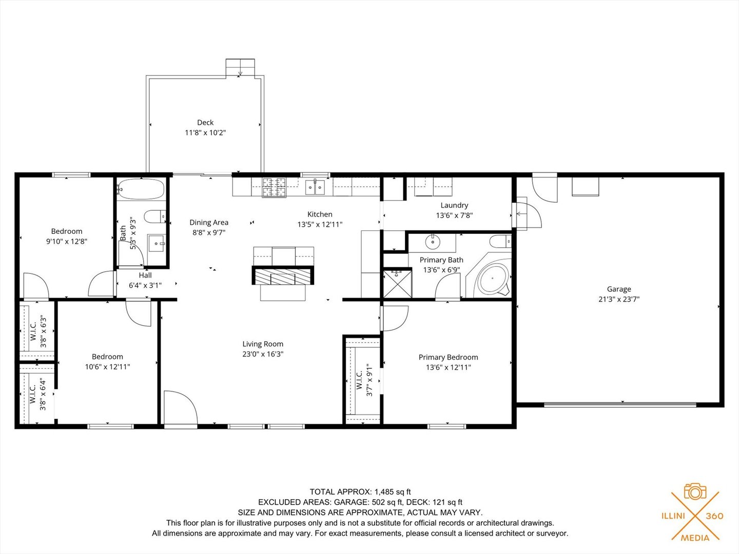 509 West Rhodes Street Thomasboro, IL 61878 - Photo 29 of 29 a picture of a floor plan