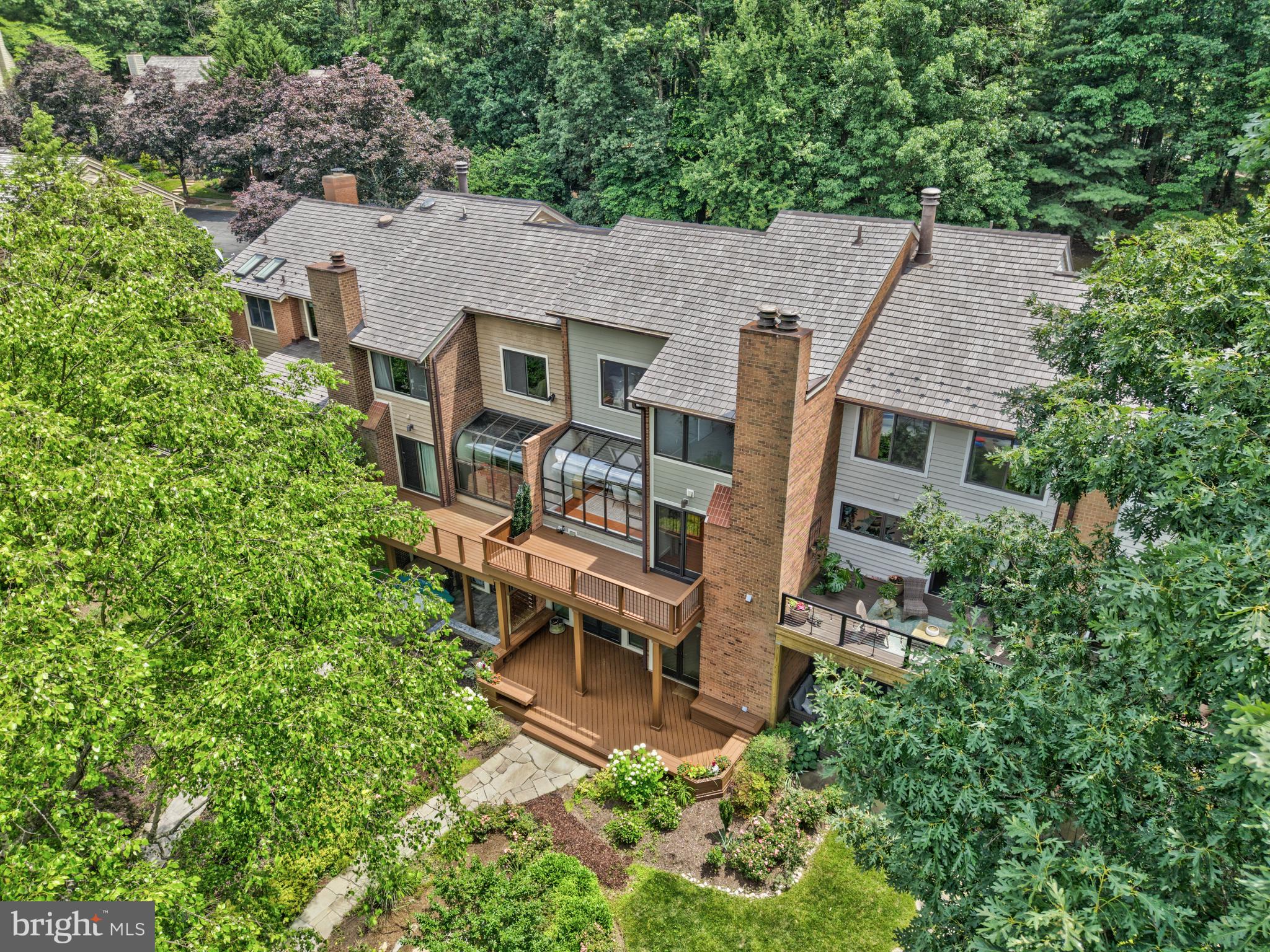 11064 Thrush Ridge Road Reston, VA 20191 - Photo 81 of 85 Aerial view of the back of the home.