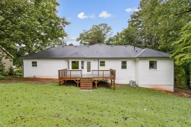 a house view with a garden space