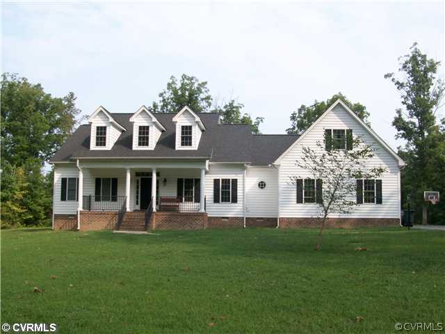 17406 Duval Road Moseley, VA 23120 - Photo 1 of 11 Exterior Front - Beautiful , Handcrafted Custom Ho