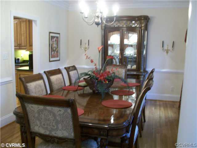 17406 Duval Road Moseley, VA 23120 - Photo 4 of 11 Dining Room - Custom Dining Room with Hardwood Flo