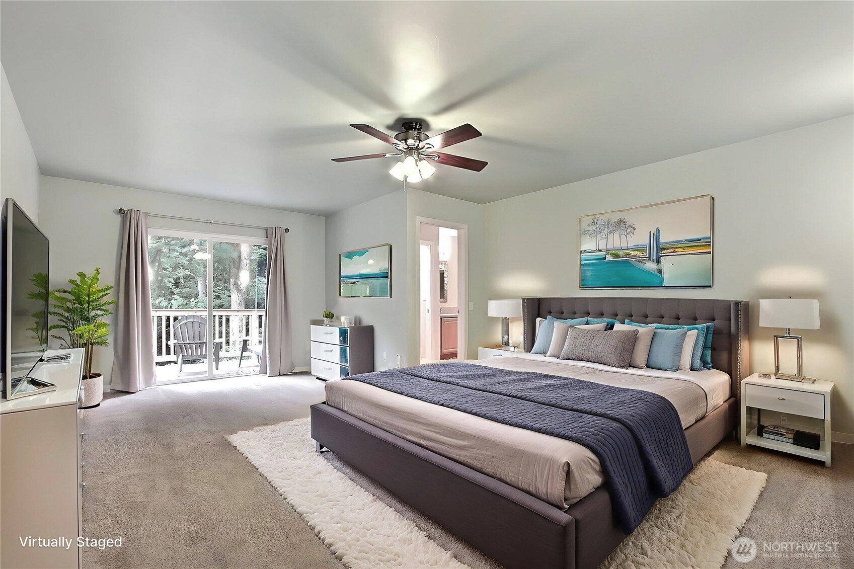 3841 Mari Lane Southeast Olympia, WA 98513 - Photo 9 of 24 a spacious bedroom with a large bed and a large window