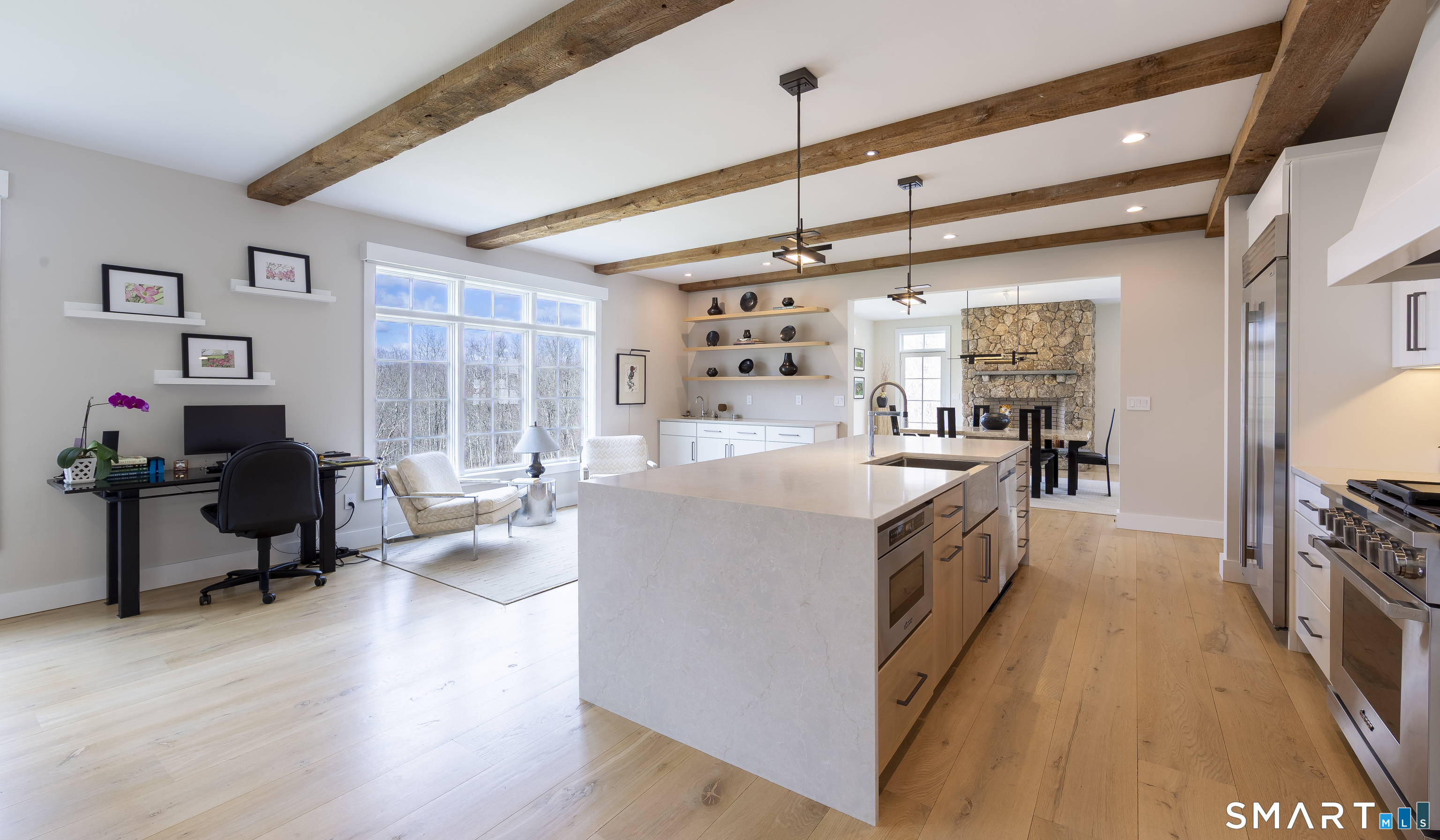 5 Upland Pastures Road Sherman, CT 06784 - Photo 12 of 40 Waterfall island with breakfast area behind.