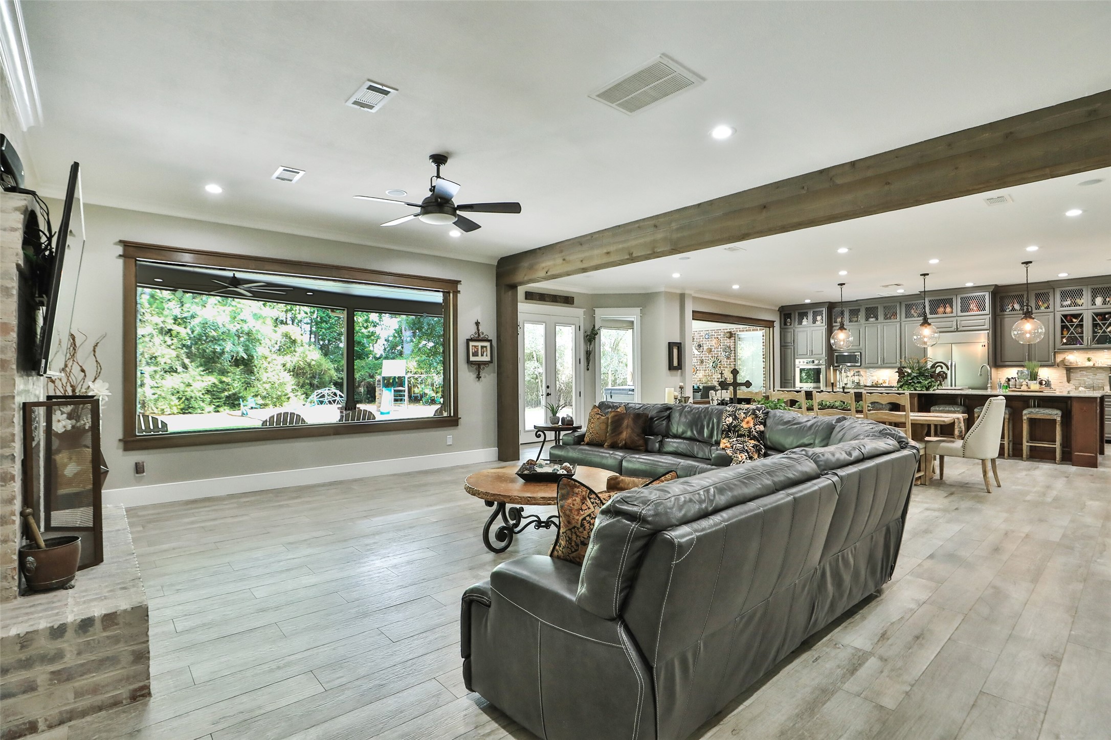 12126 Zion Road Tomball, TX 77375 - Photo 15 of 45 Look at this wonderful living space with picture windows to view the back of the property.