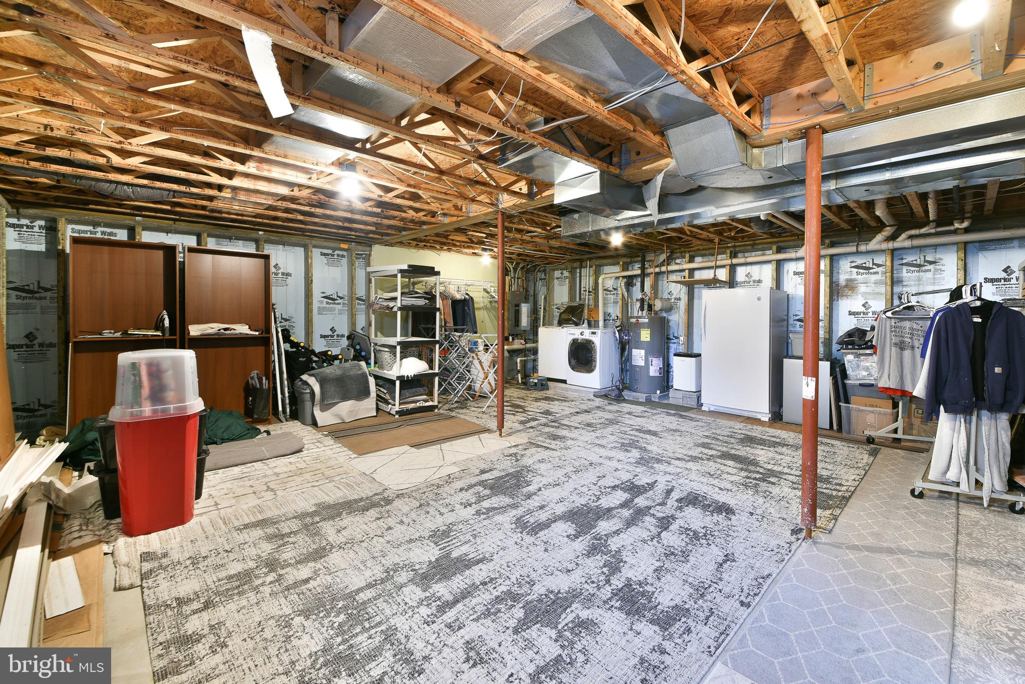 601 Fourth Avenue Croydon, PA 19021 - Photo 41 of 44 Second half of the lower level, washer and dryer