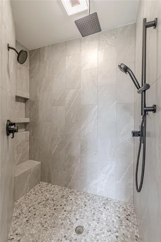 a view of a backyard of the house