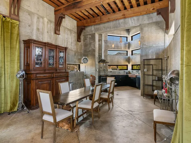 a view of an outdoor space with seating area