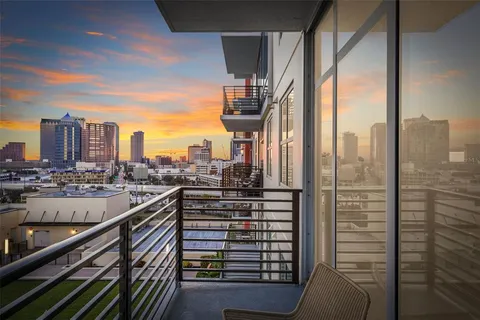 a view of balcony with city view