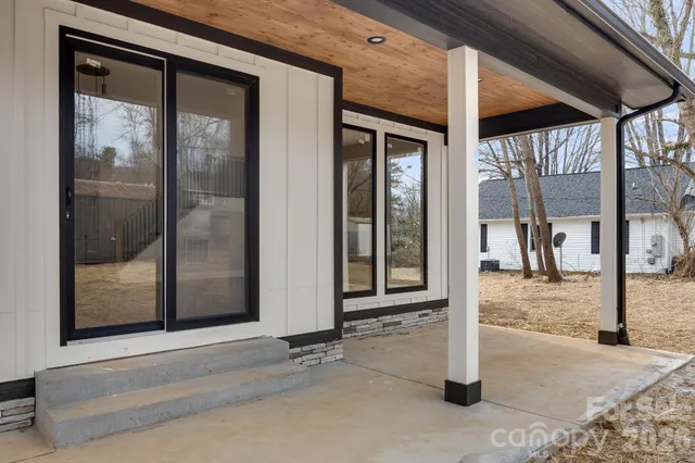 a view of a entryway door of the building