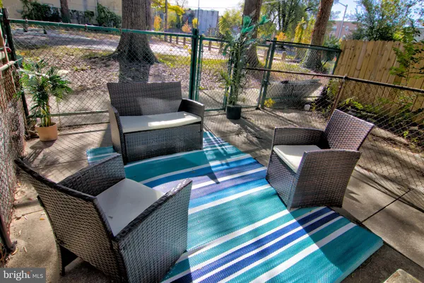 a outdoor living space with patio furniture