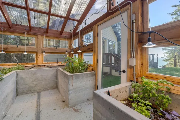 a view of a backyard