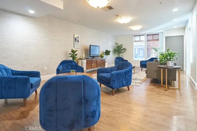 a room with a table and chairs