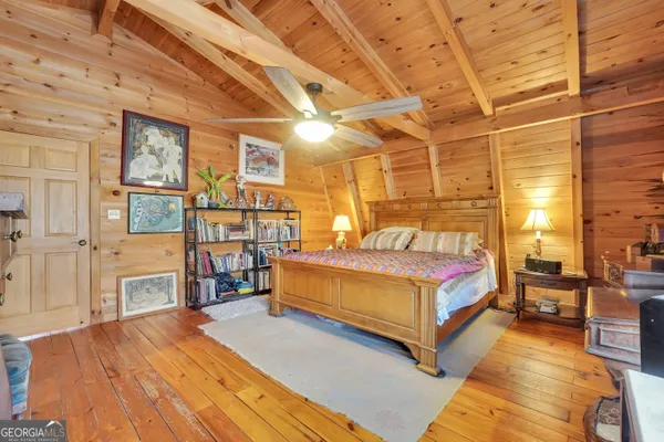 a view of an empty room with stairs