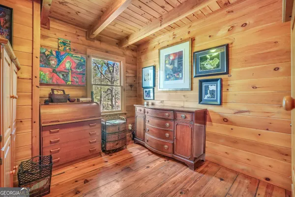 a view of lake with mountain