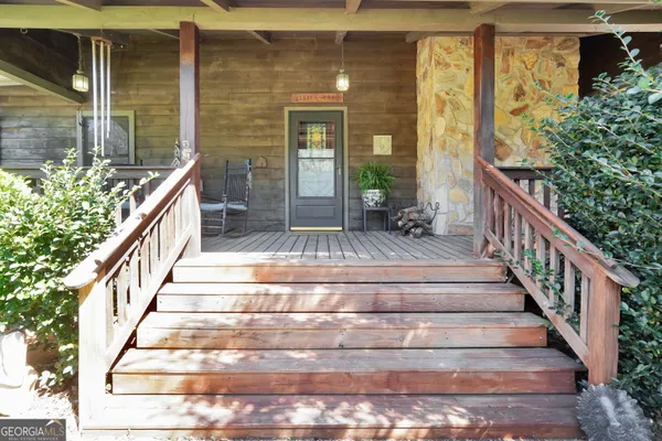 a view of outdoor space with seating