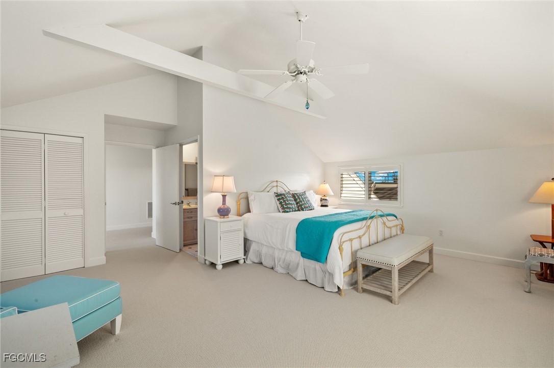 2400 Los Colony Road Sanibel, FL 33957 - Photo 32 of 50 a spacious bedroom with a bed and a cabinets