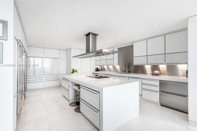 a view of an interior of a house with a yard