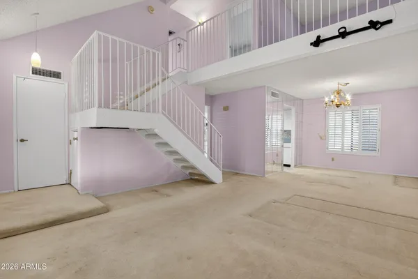 a view of an entryway with staircase