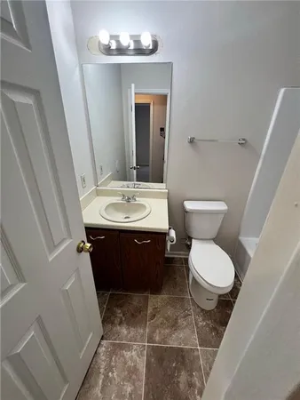 an empty room with cabinet