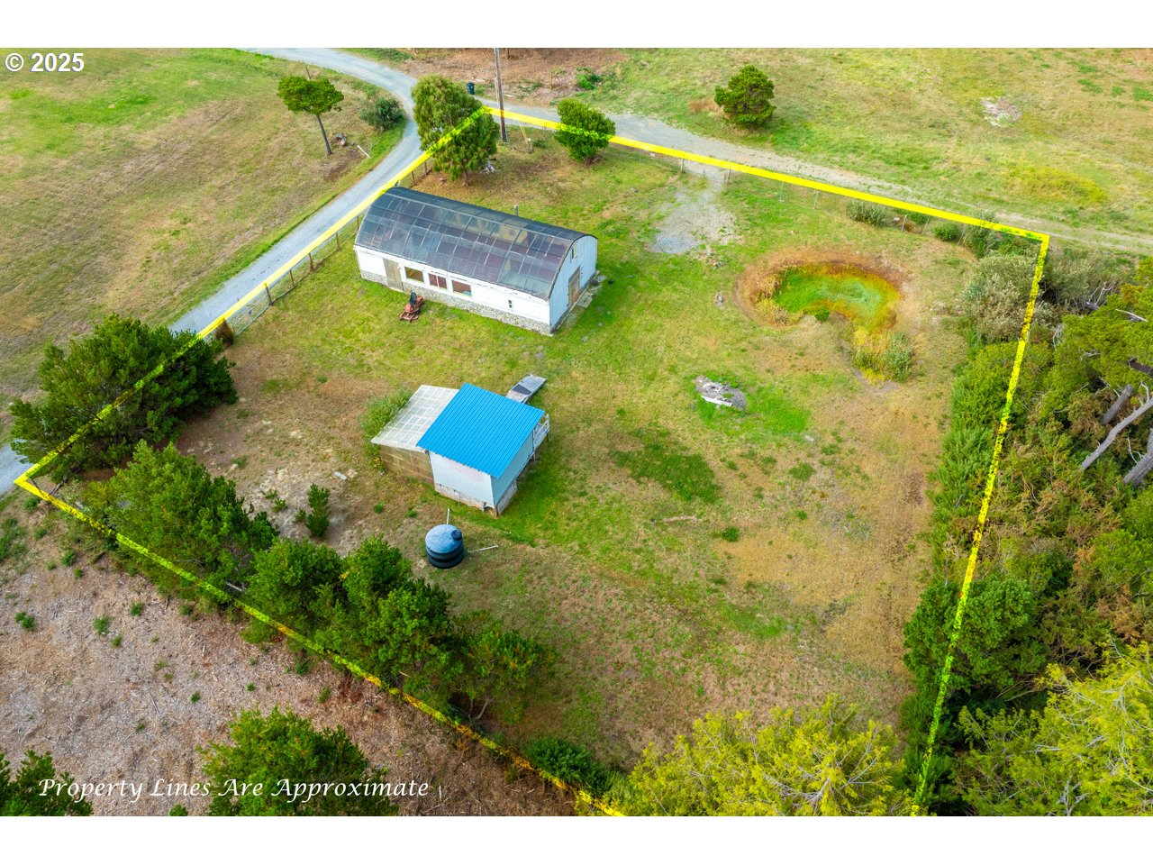 87905 Astor Lane Bandon, OR 97411 - Photo 9 of 26 a view of a yard with an outdoor space