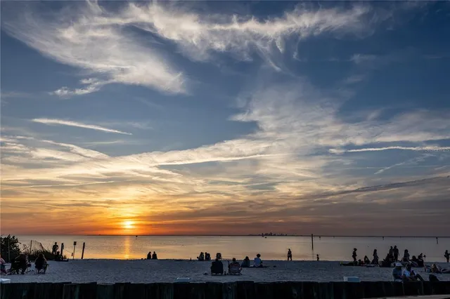 a view of a city and ocean