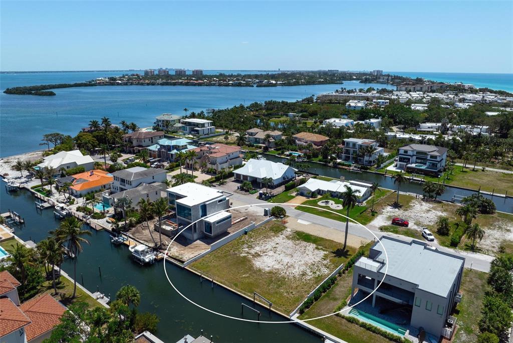 581 Rountree Drive Longboat Key, FL 34228 - Photo 45 of 50 an aerial view of residential houses with outdoor space