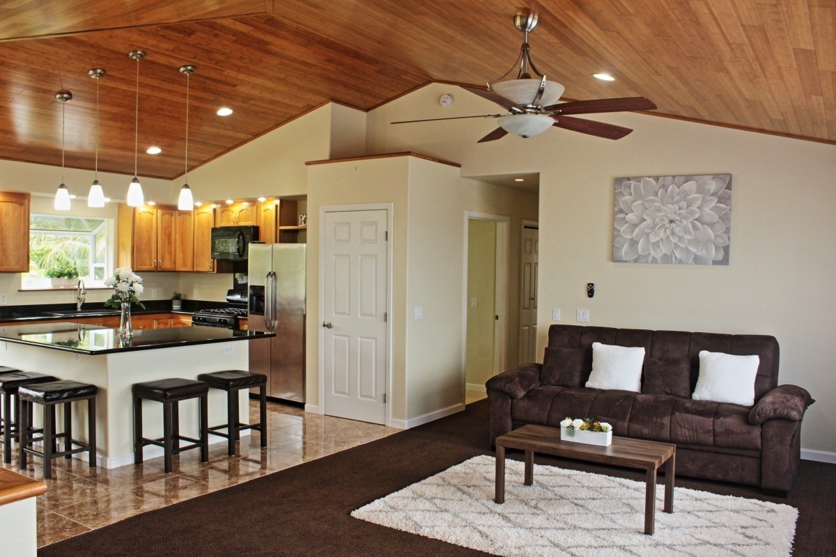 18-1354 Nichols Rd Mountain View Mountain View, HI 96771 - Photo 1 of 30 a living room with a couch and chandelier