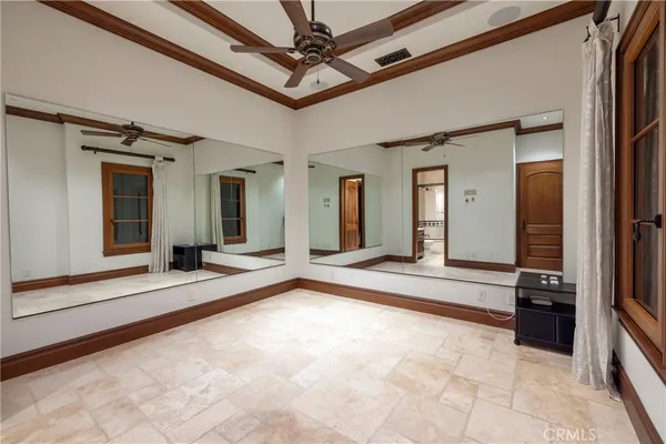 a room with pool table and a projector