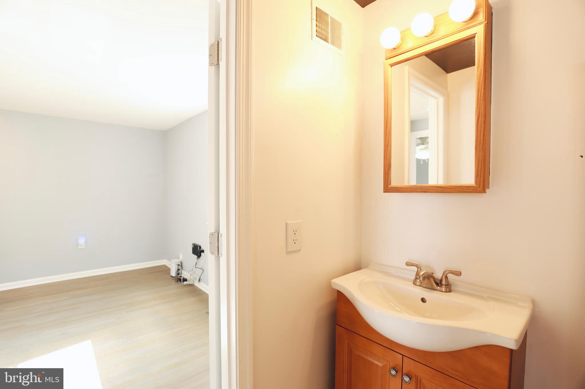 4393 Pembrook Village Drive, Unit 84 Alexandria, VA 22309 - Photo 32 of 38 a bathroom with a sink and a mirror