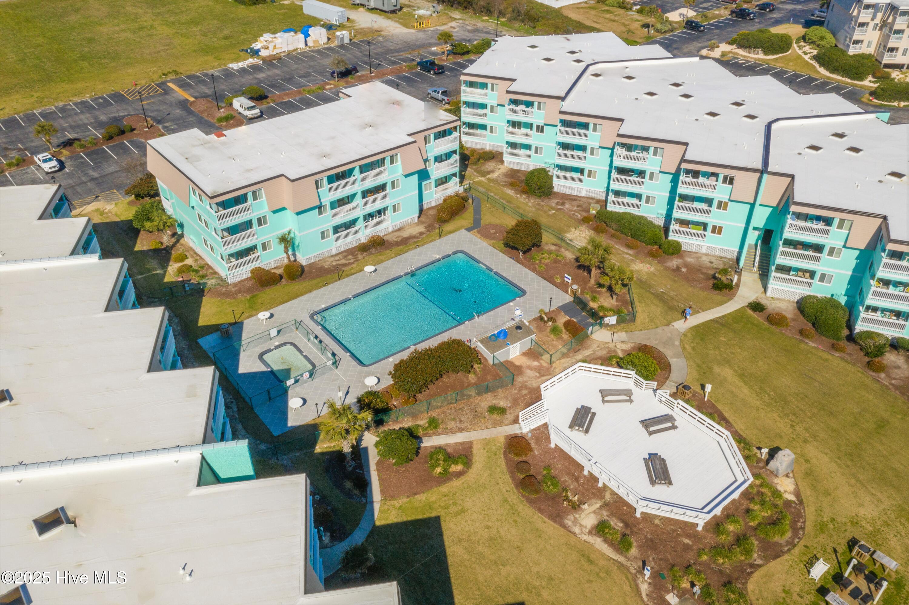 301 Commerce Way, Unit 258 Atlantic Beach, NC 28512 - Photo 18 of 26 Aerial of Pool and Grilling Station