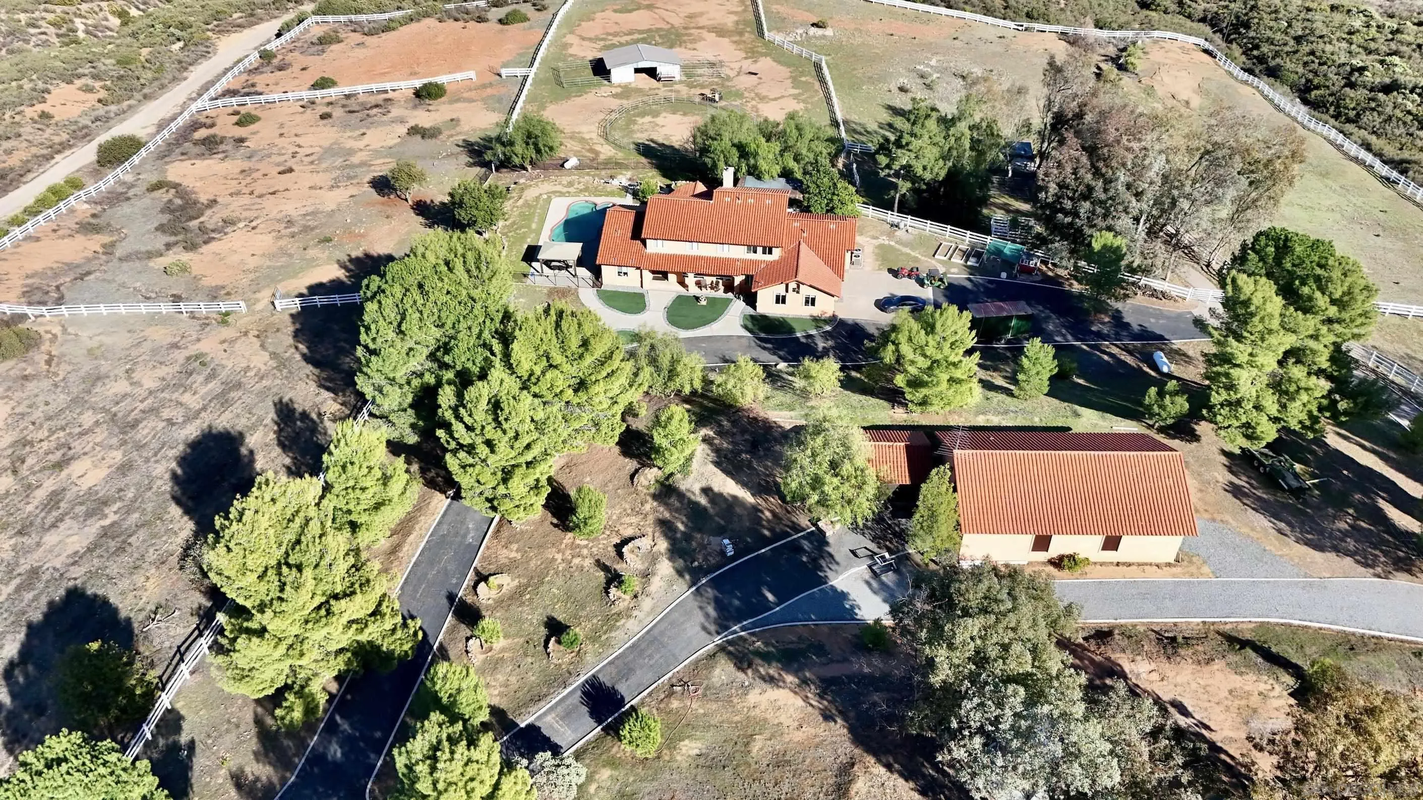 15091 Chemise Creek Road Ramona, CA 92065 - Photo 31 of 74 an aerial view of a house with a yard and garden