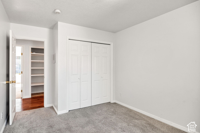 1143 East Mountain Road Logan, UT 84321 - Photo 21 of 64 Textured grey carpeting, white bi-fold closet doors, and white walls