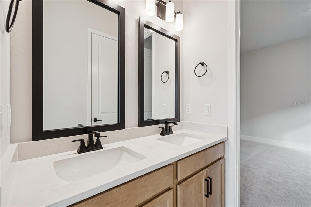 31479 Hayman Loop Wesley Chapel, FL 33545 - Photo 26 of 45 a bathroom with a sink and a mirror
