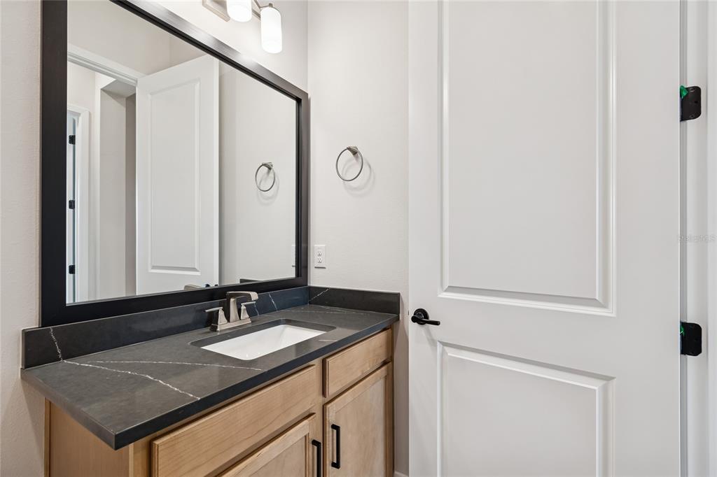 31479 Hayman Loop Wesley Chapel, FL 33545 - Photo 31 of 45 a bathroom with a sink and a mirror