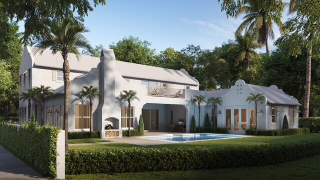 285 Monceaux Road West Palm Beach, FL 33405 - Photo 3 of 4 a front view of a house with a garden and trees