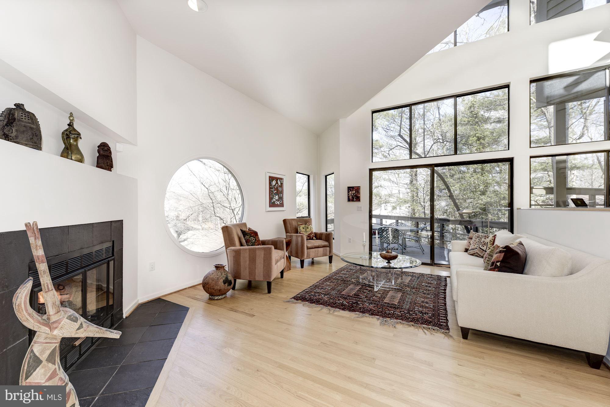 2263 Compass Point Lane Reston, VA 20191 - Photo 9 of 30 Living room with dramatic windows and gas FP