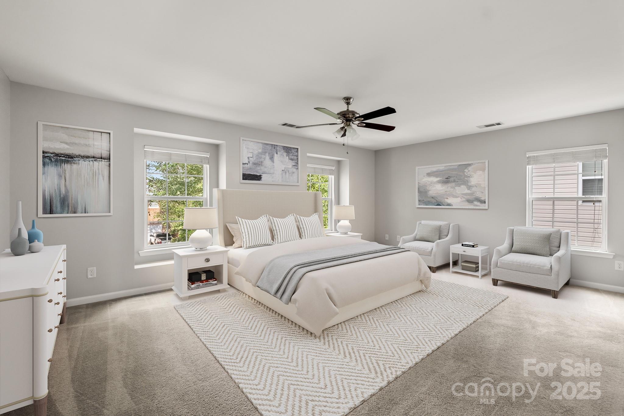 9607 Seamill Road Charlotte, NC 28278 - Photo 10 of 18 a bedroom with a bed and furniture