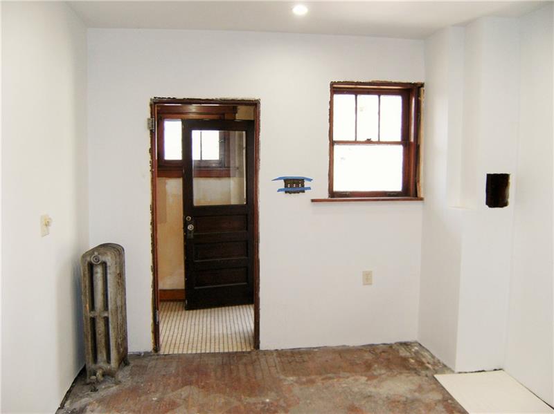 316 Le Roi Road Pittsburgh, PA 15208 - Photo 10 of 24 Kitchen Looking Into Rear Entry With Vintage Ceramic Tile Floor