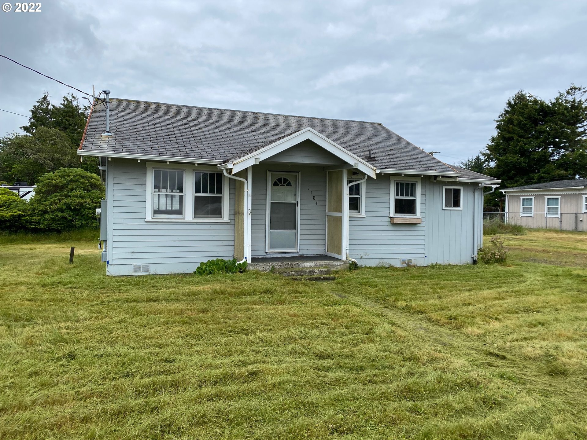 a house with garden
