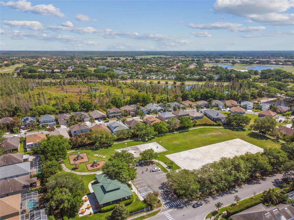 2006 Meadow Rue Court Trinity, FL 34655 - Photo 74 of 96 an aerial view of residential houses with outdoor space and ocean view