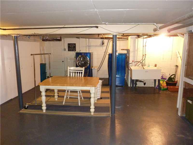 108 Byron Road Pittsburgh, PA 15237 - Photo 23 of 25 Basement/Game Room. There is so much potential in the lower level that is dry and also provides a Pittsburgh potty and shower. There is a fireplace and three additional storage areas. There is both a gas and electric line for the dryer. (Washer & Dryer are NOT included).