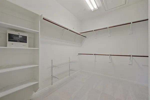 a view of a walk in closet