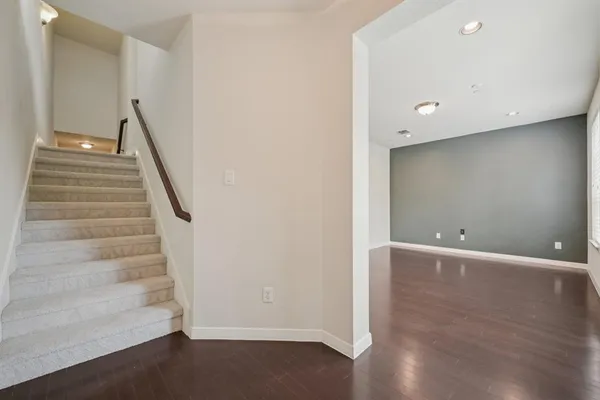 a view of an entryway with stairs