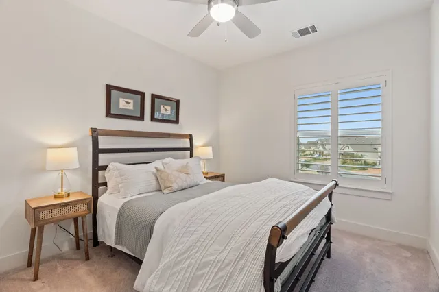 an outdoor space with furniture