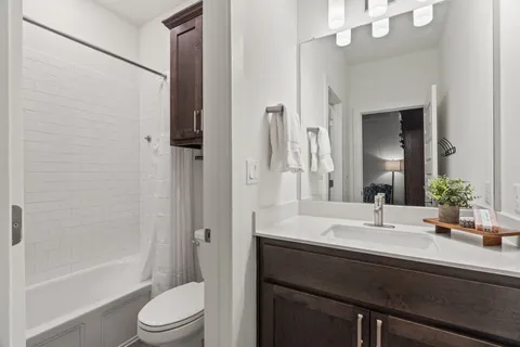 a view of a swimming pool with a yard