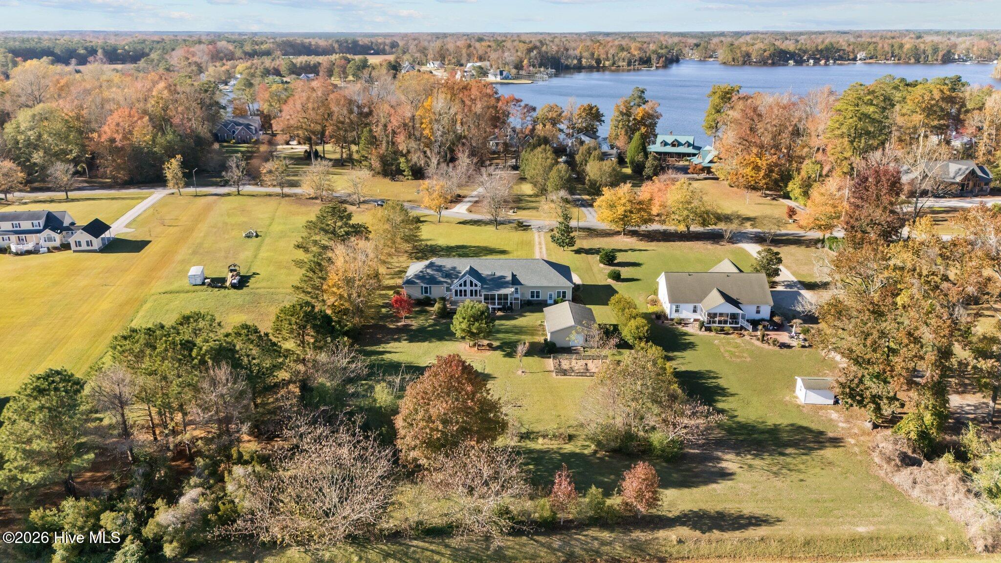 155 Teach's Cove Road Bath, NC 27808 - Photo 44 of 47 Aerial view towards Bath Creek