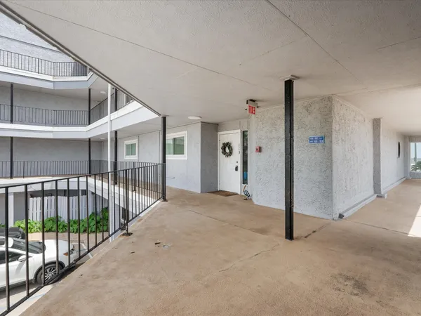 a view of a porch with a backyard