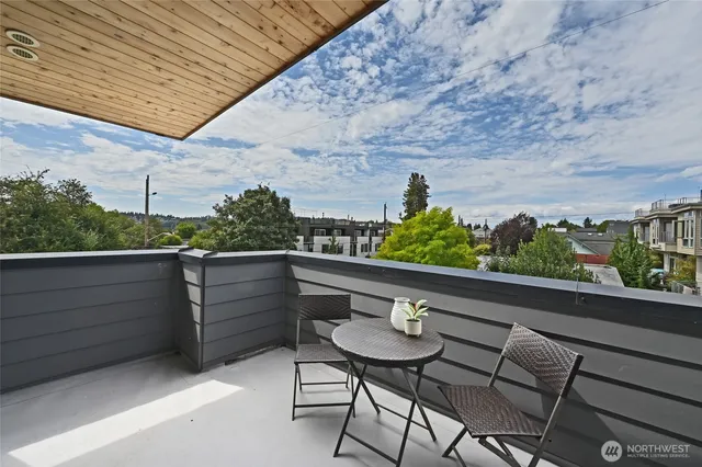 a outdoor view with a sitting space
