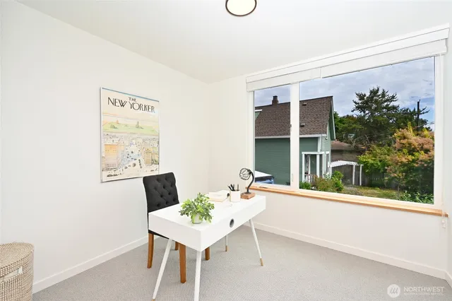 a view of a workspace with a window